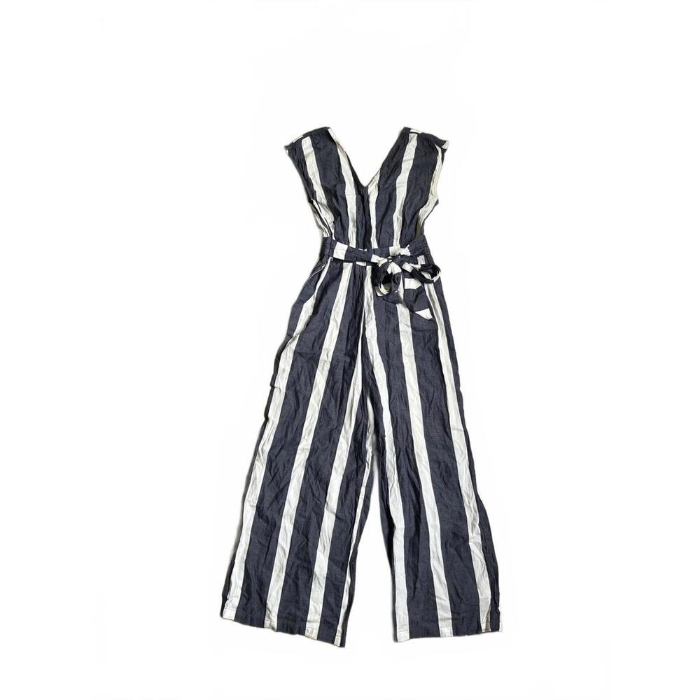 Roxy Striped Wide-Leg Jumpsuit with Belt